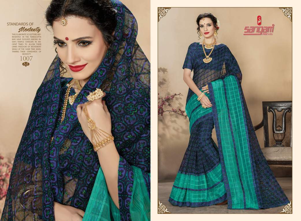 Sangam Madhuri Kota Designer Party Wear Printed Saree Collection